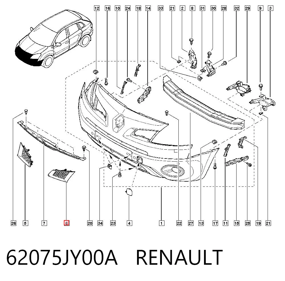 Compre Grelha do radiador Renault Koleos 