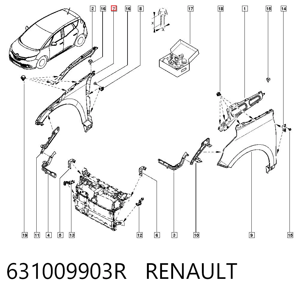 Pára-lama dianteiro direito Renault Scenic preço, a partir de 194,93 USD