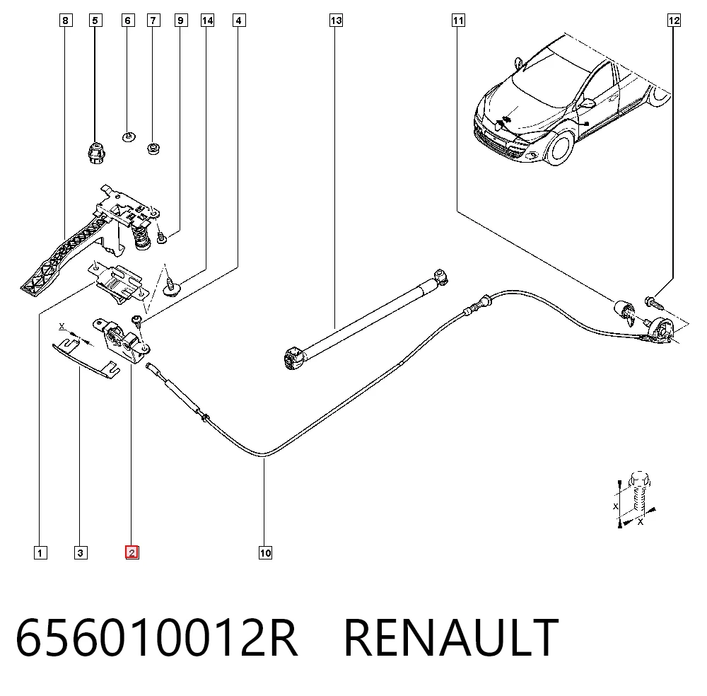Fecho da capota para Renault Master III FV