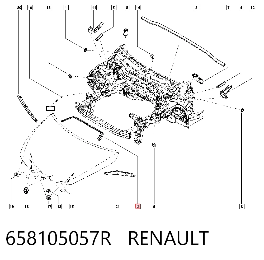 Vedação traseira de cambota de motor Renault 9  L42