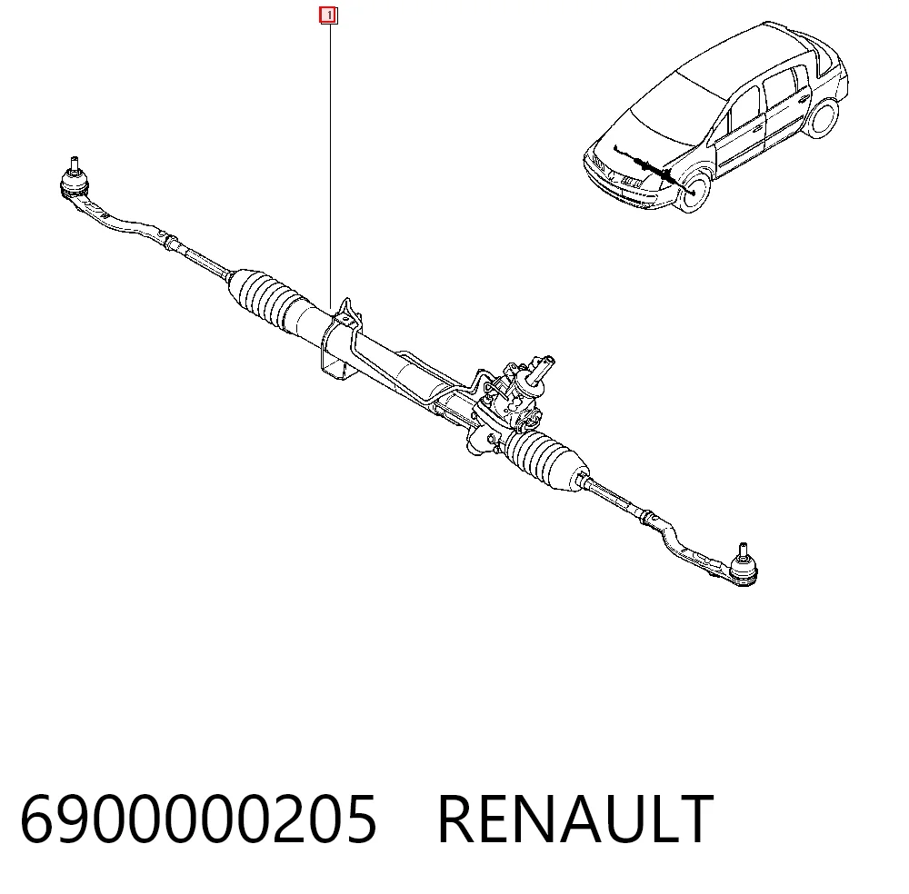  Cremalheira da direção Renault Laguna II hatchback (BG0, BG1) (2001 - 2007) II