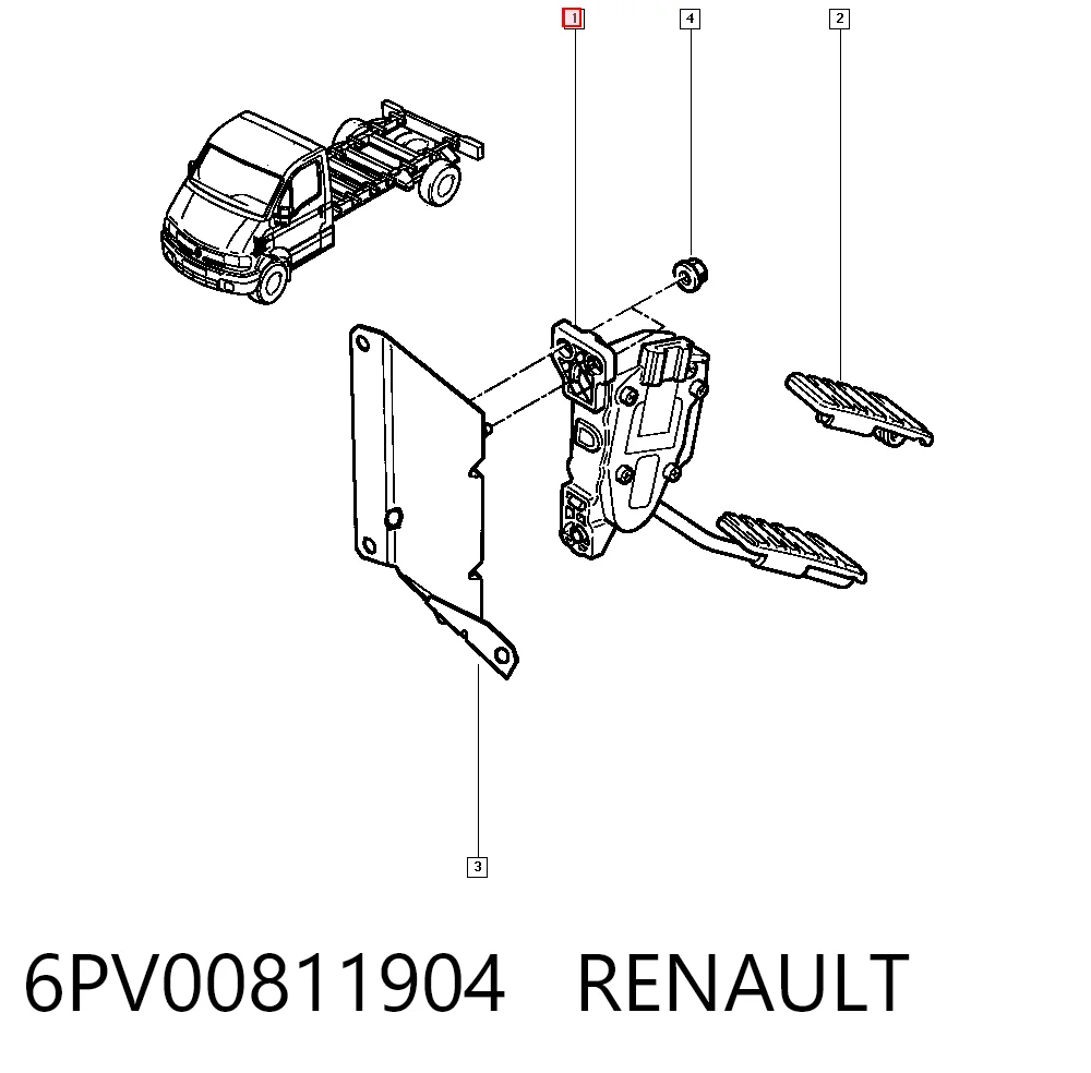 Pedal de gás (de acelerador) V46820004 Vemo