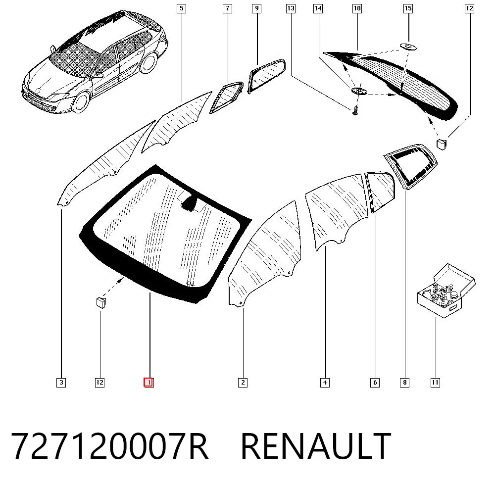 Pára-brisas Renault Laguna III BT0, BT1 ao melhor preço