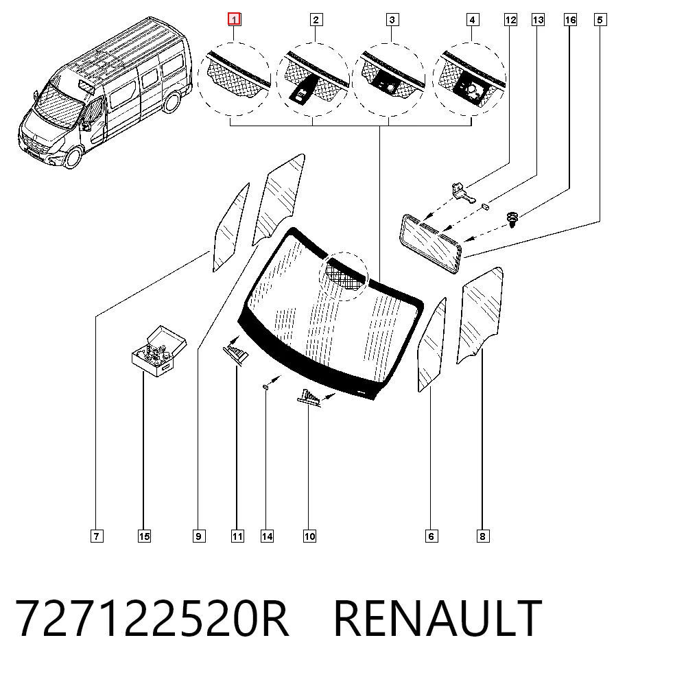 727122520R Nissan/Infiniti Pára-brisas