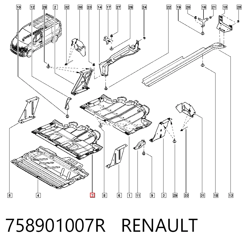 Proteção de motor, de panela (da seção de motor) CVR98425 Magneti Marelli