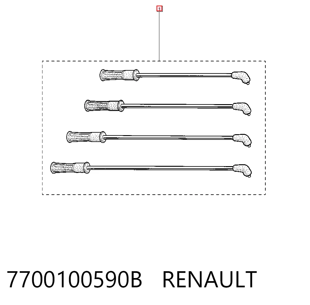 Fios de alta voltagem, kit Renault Kangoo I FC0, FC1