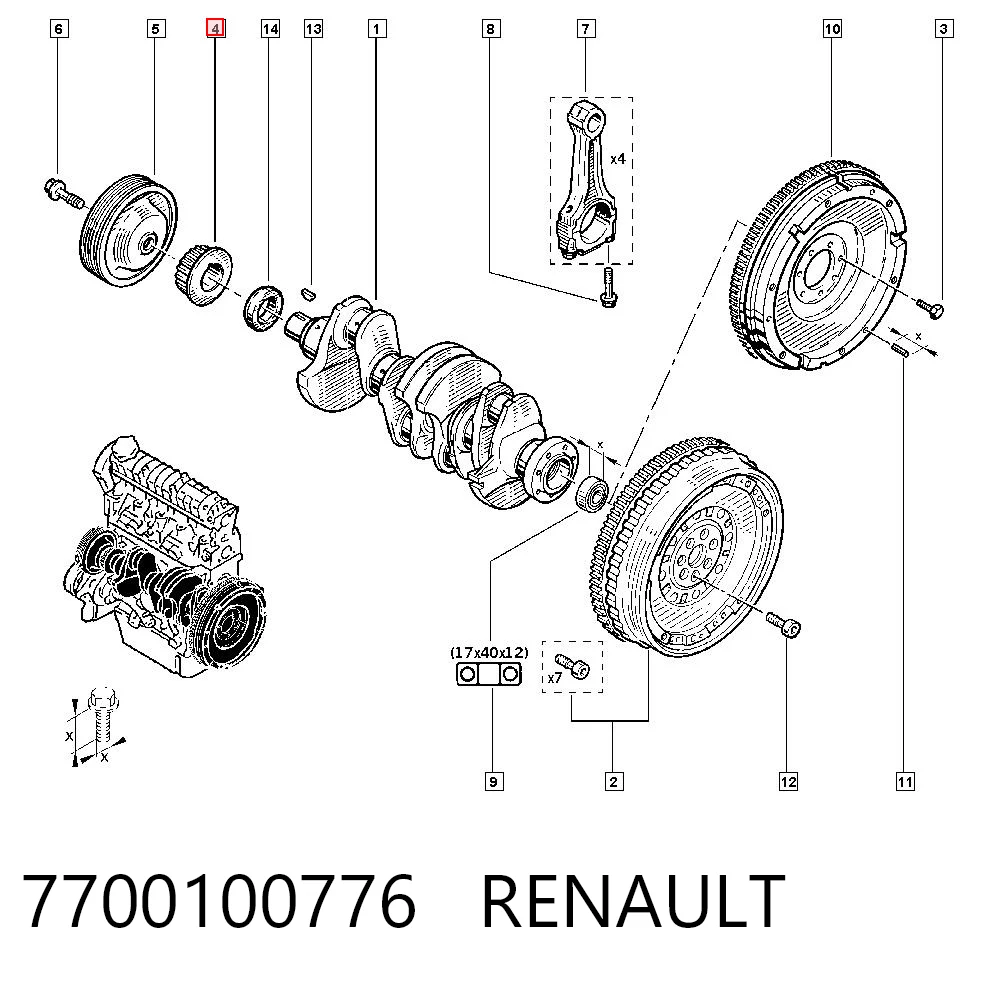7700100776 Renault (RVI)