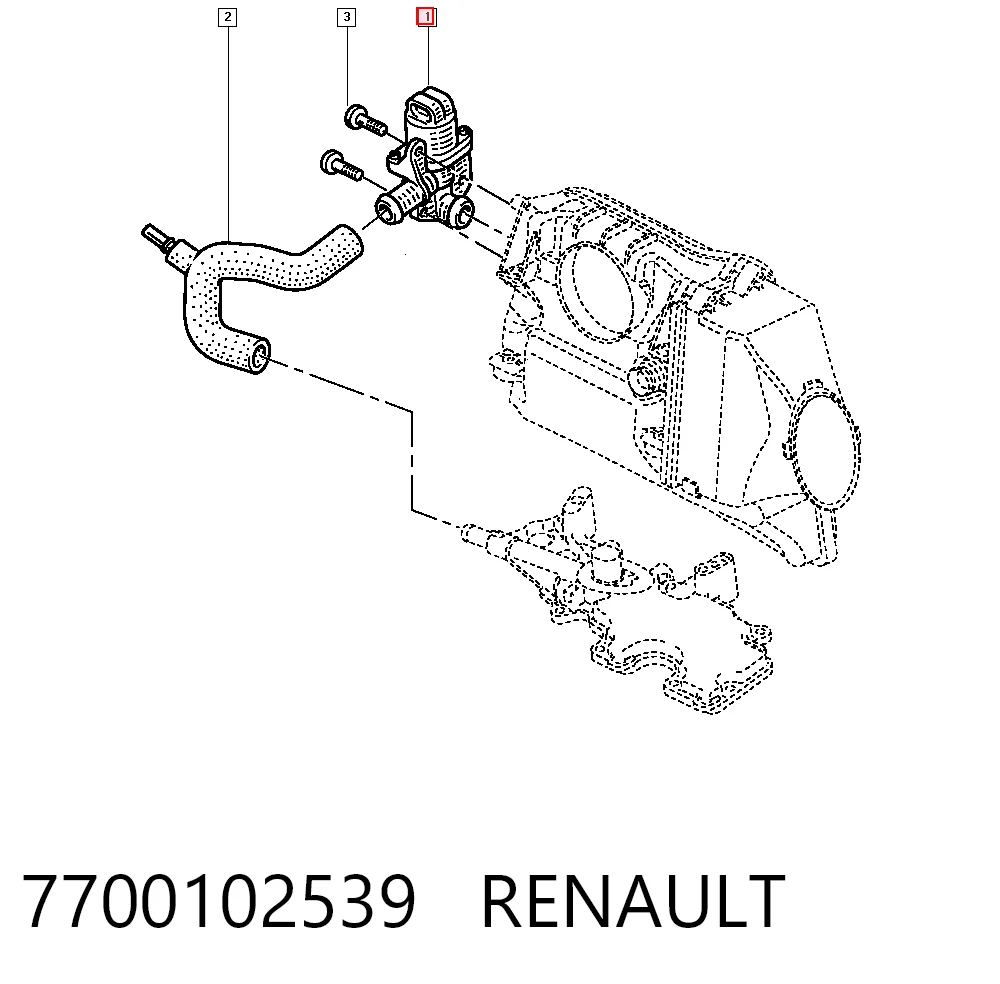 7700102539 Renault (RVI) Válvula (regulador) de marcha a vácuo