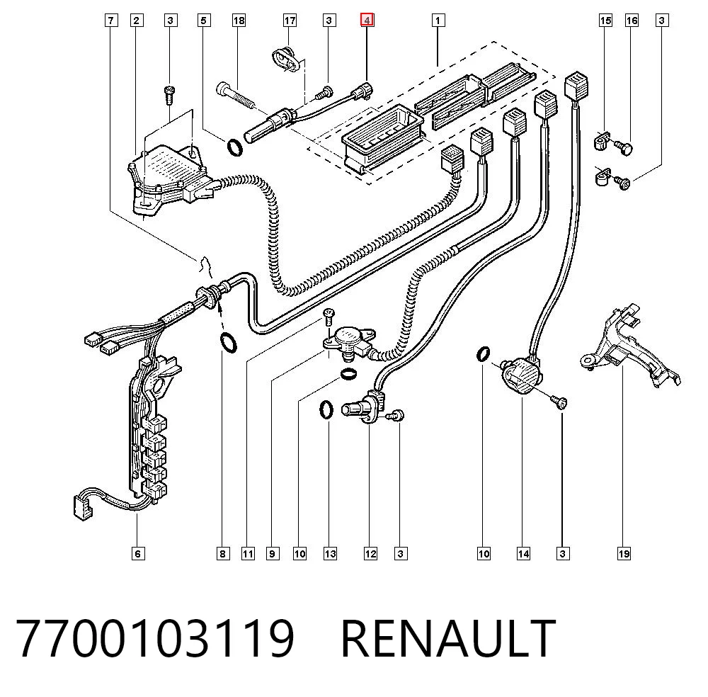 7700103119 Renault (RVI) Sensor de velocidade