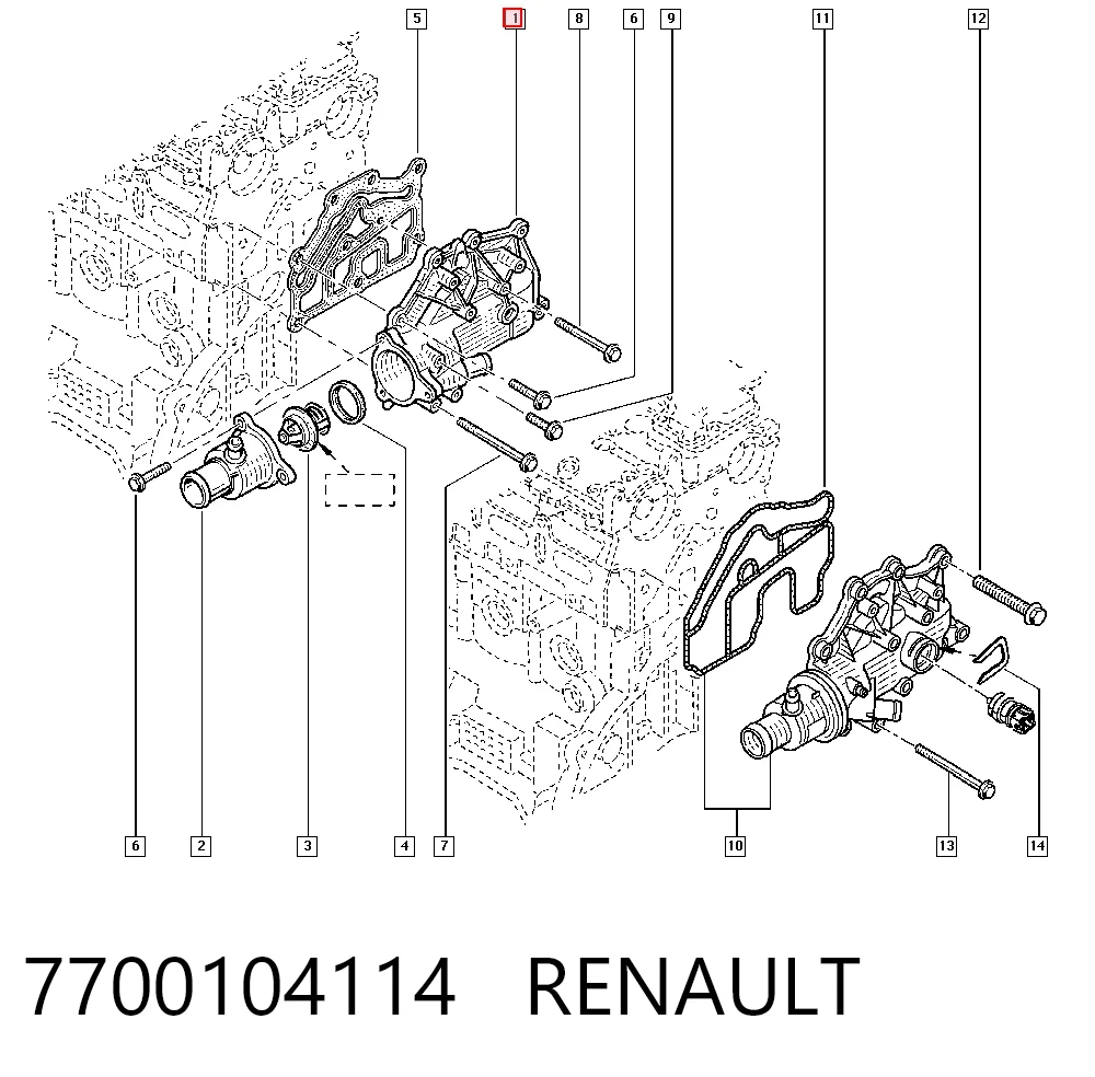 1106100Q1C Nissan/Infiniti Caixa do termostato