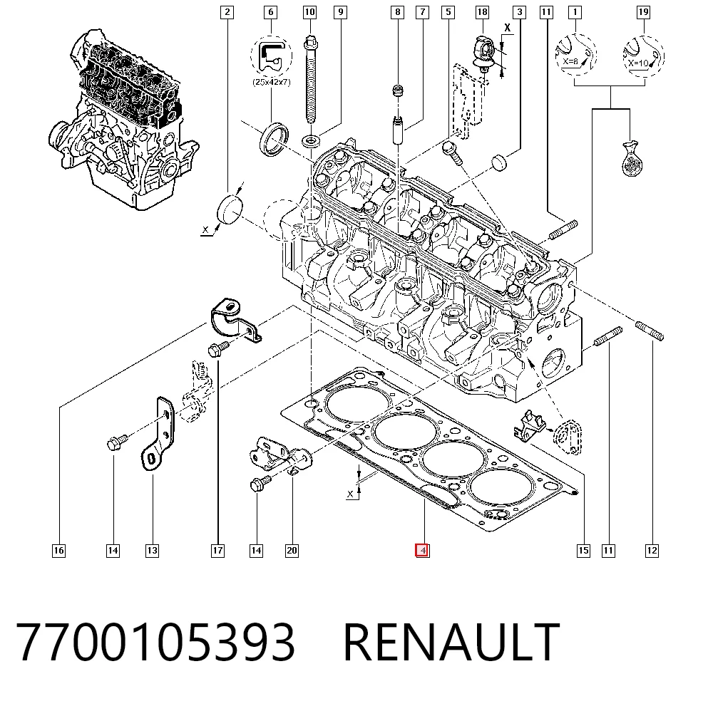 Compre 1037581916 Guarnitauto Vedante de cabeça de motor (CBC)