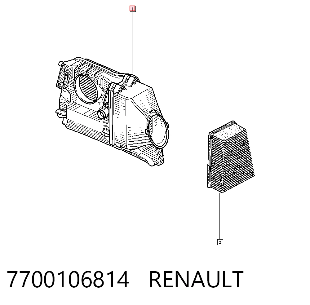 Caixa de filtro de ar Renault Laguna I B56, 556 ao melhor preço