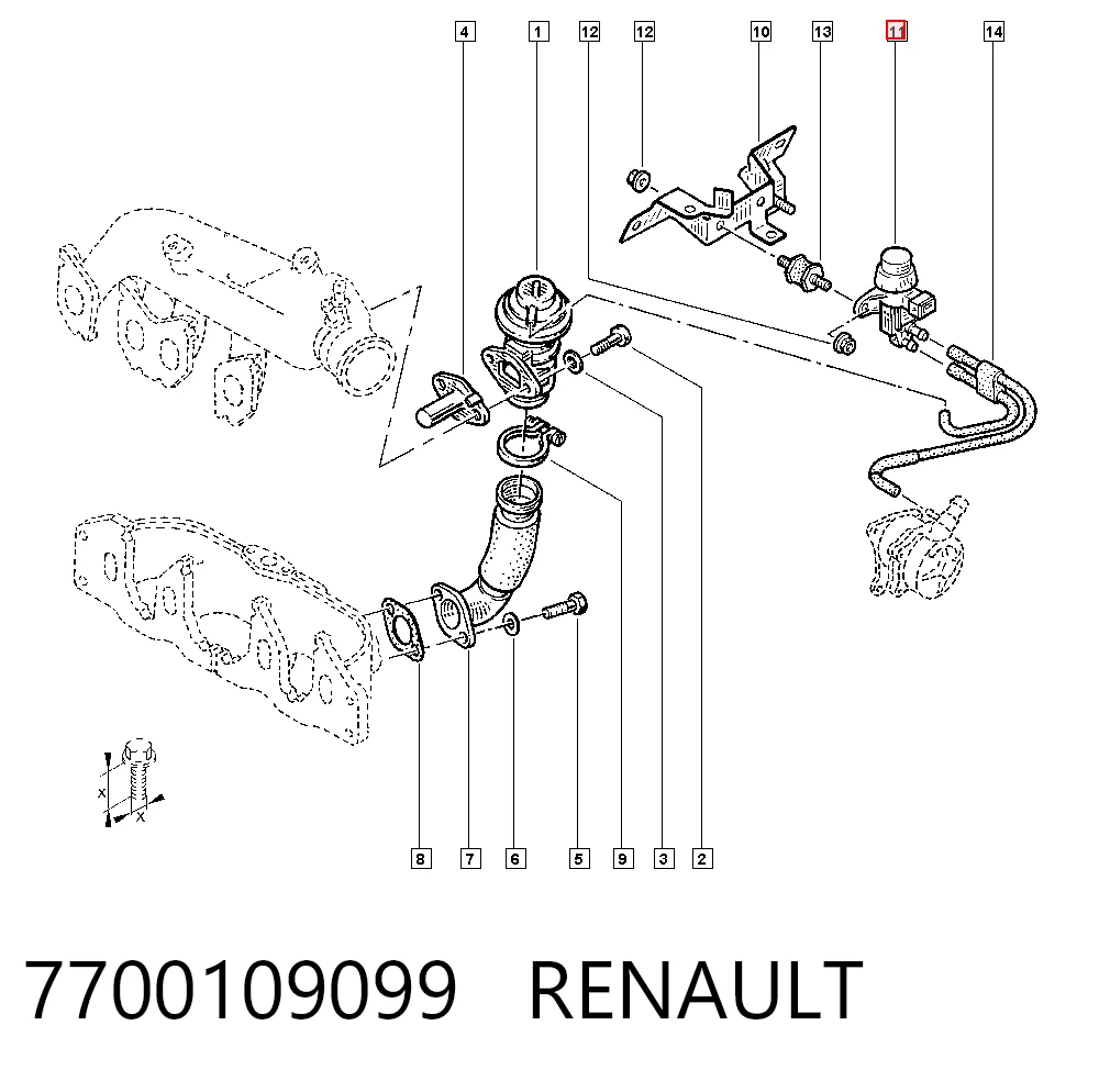 7700109099 Renault (RVI) Convertidor de pressão (solenoide) de supercompressão