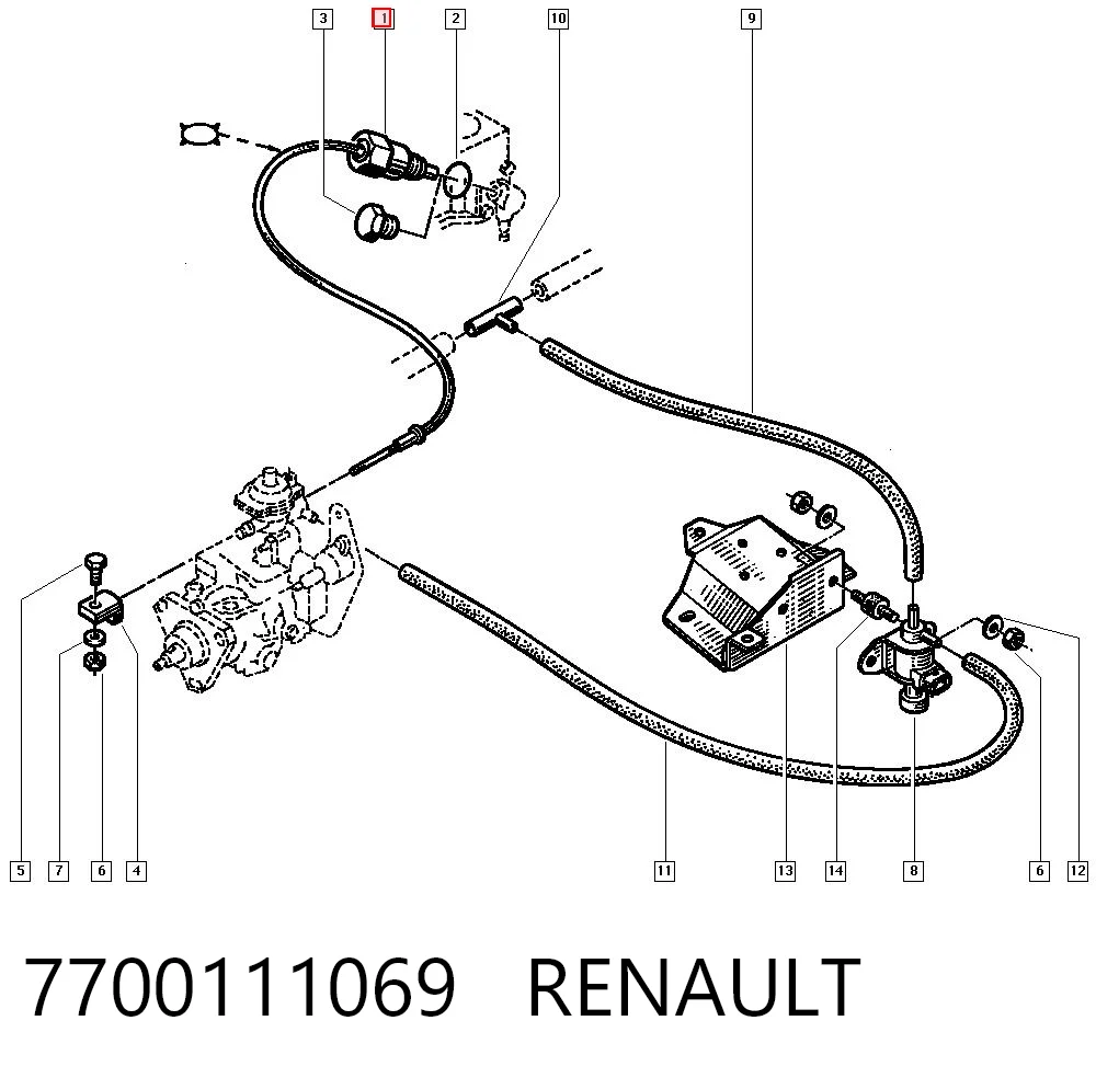 Válvula (regulador) de marcha a vácuo para Renault 19 I S53