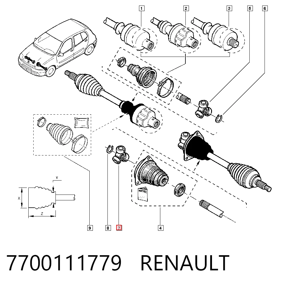 30871687 Volvo Junta homocinética interna, tripé