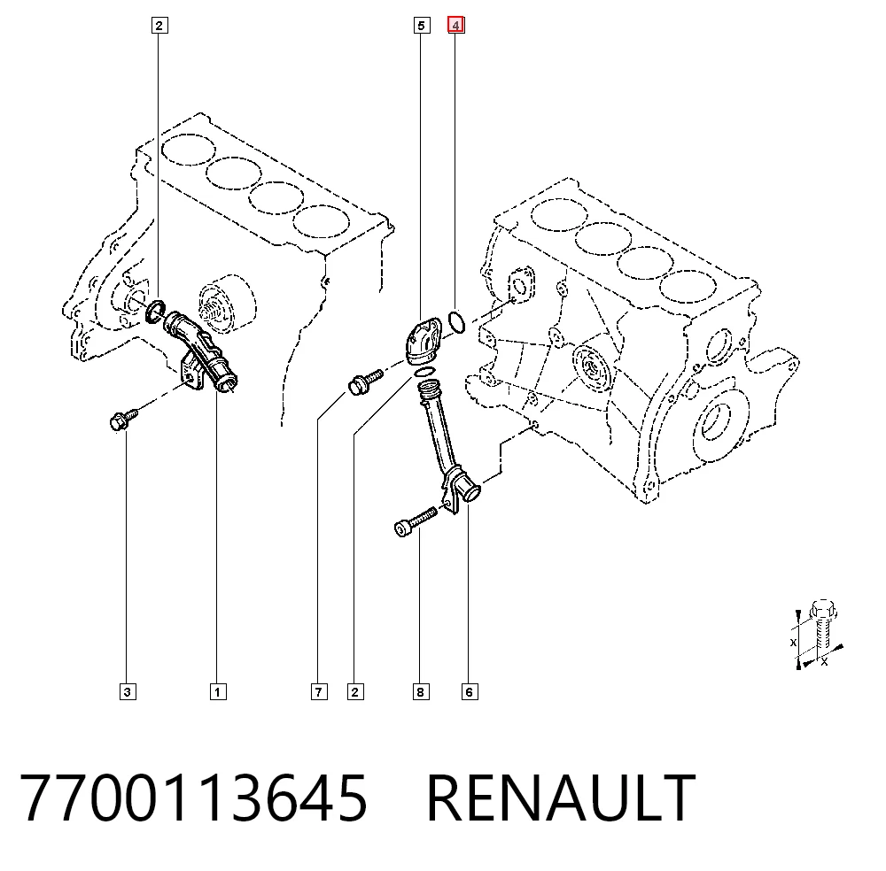 91158710 General Motors Flange do sistema de esfriamento (união em T)