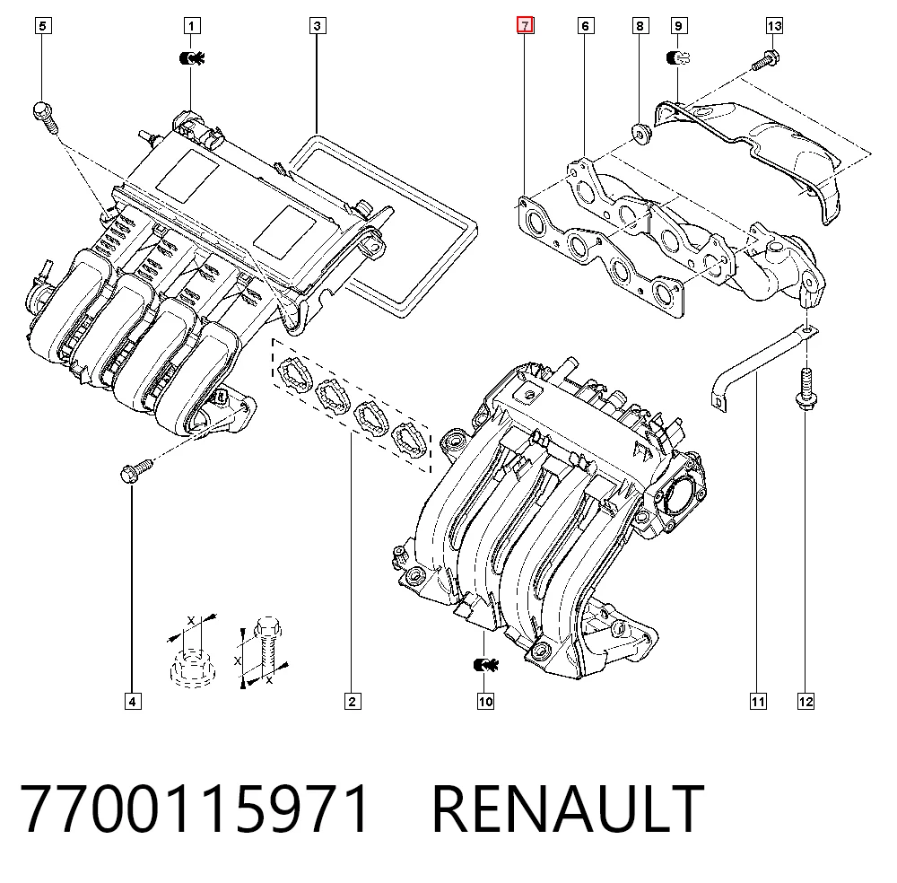 Compre Vedante de tubo coletor de escape Renault LOGAN 2