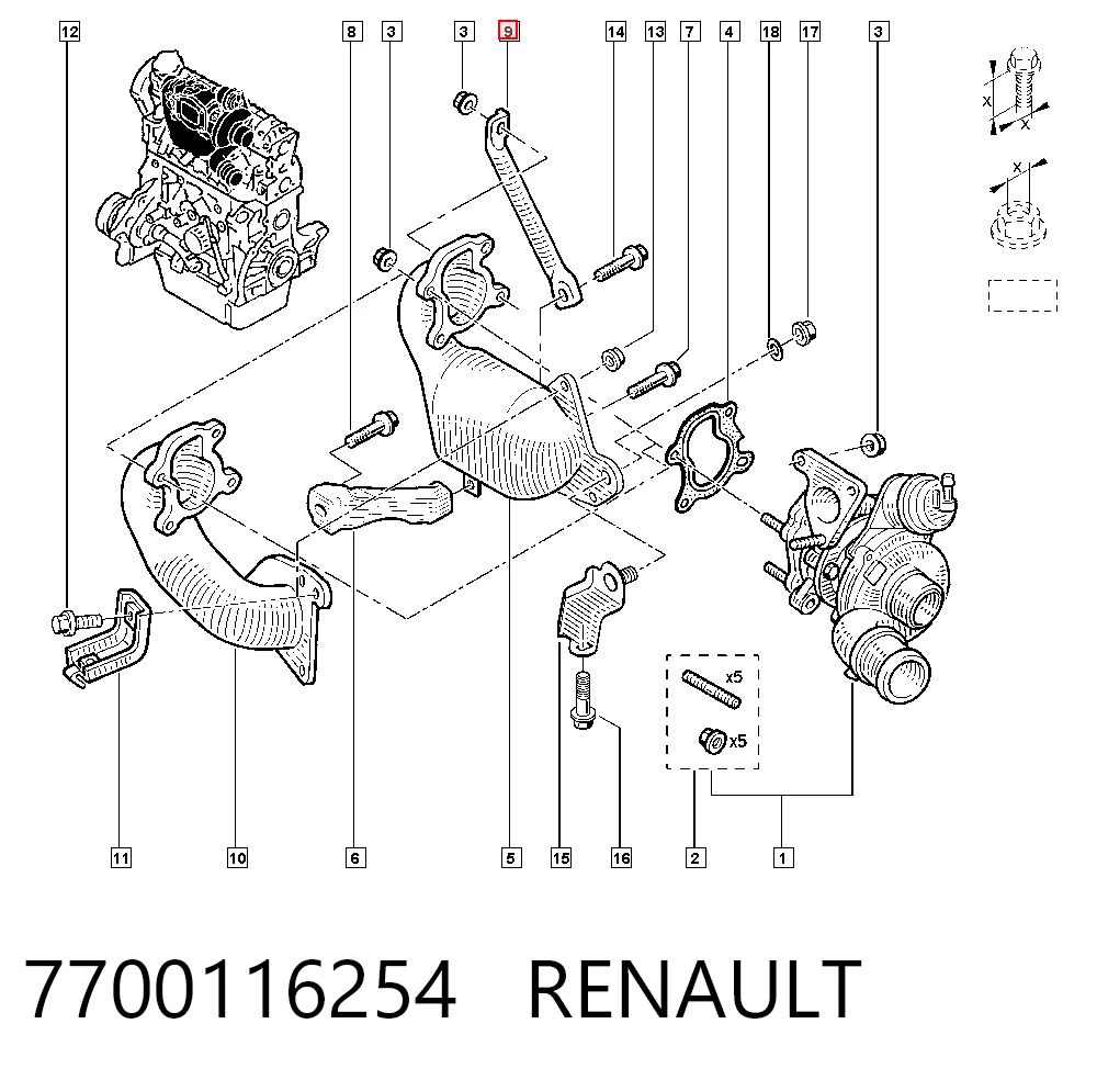 7700116254 Renault (RVI)