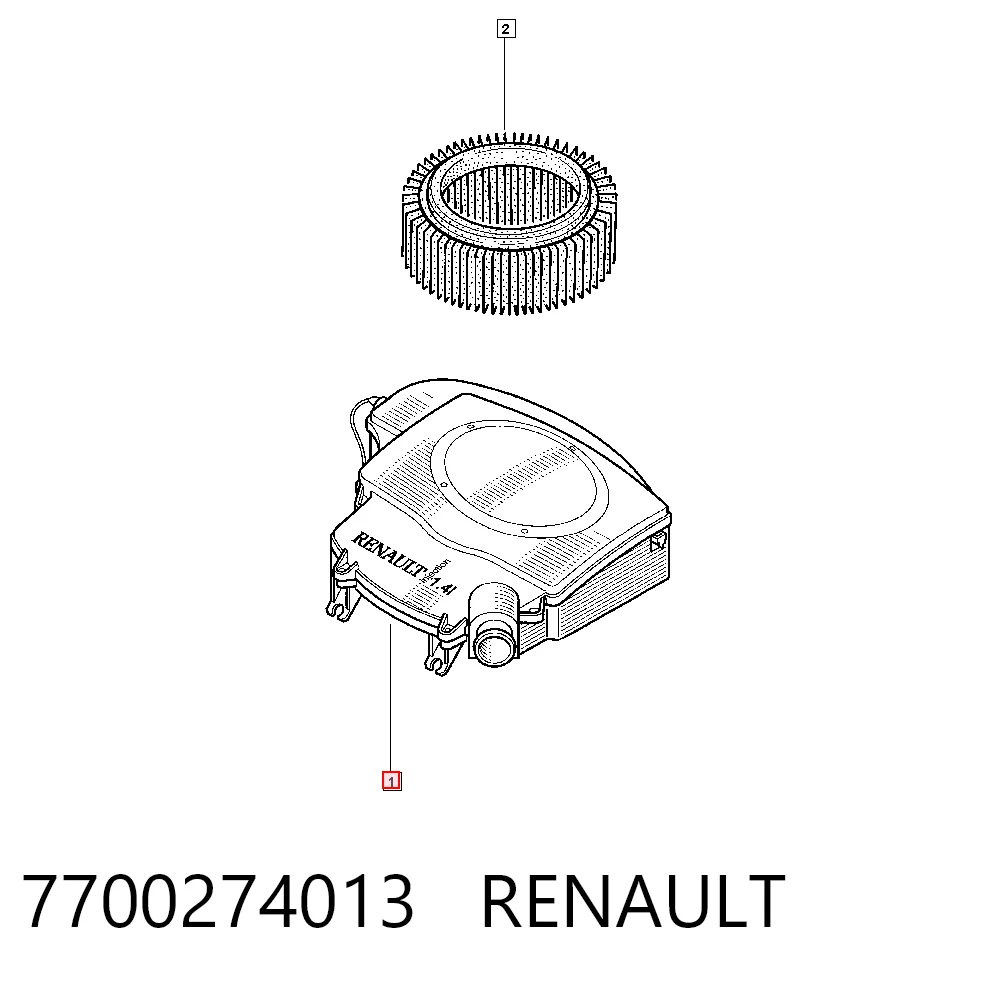 Caixa de filtro de ar Renault Clio  LB0, LB1, LB2 ao melhor preço