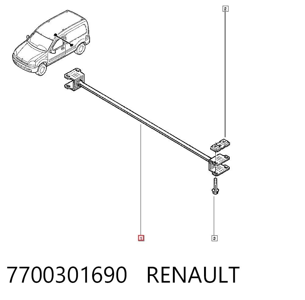 Estabilizador traseiro Renault Kangoo  FC0, FC1 ao melhor preço