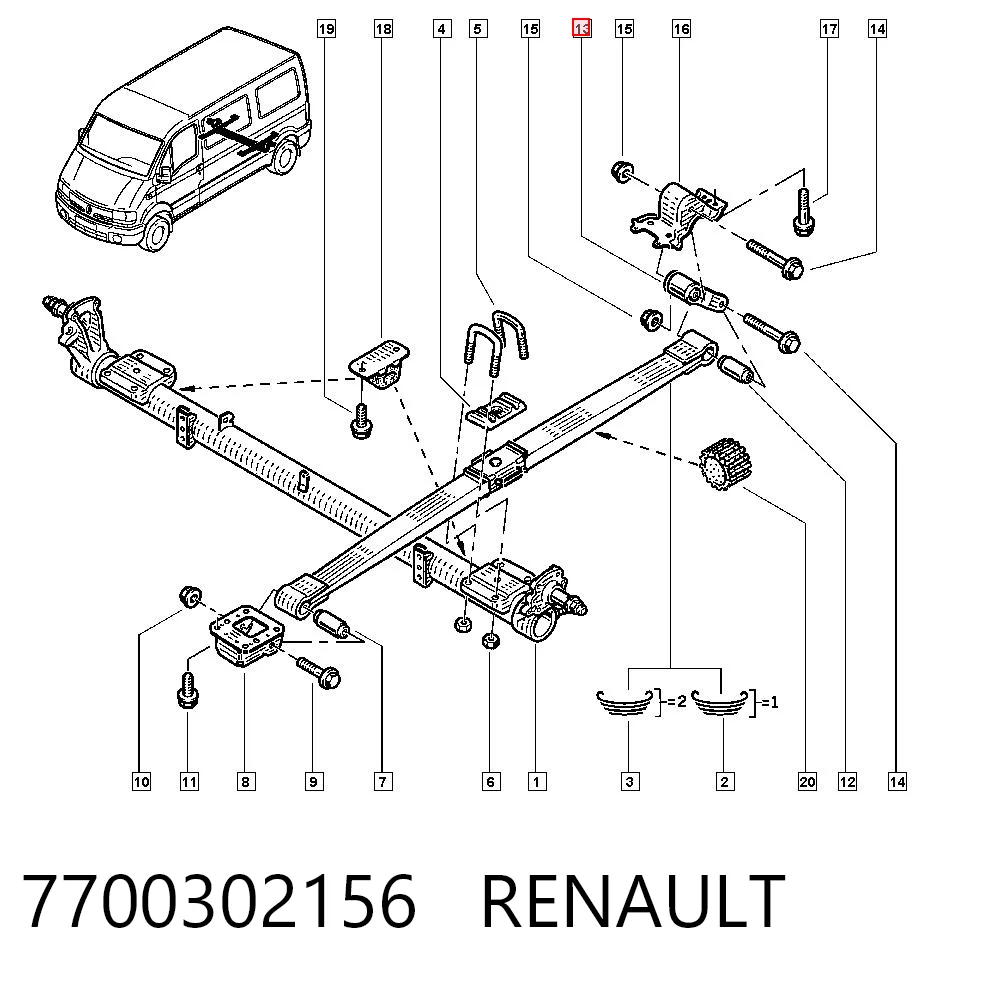 Argola da suspensão de lâminas traseira General Motors 9160403 preço, a partir de 78,93 USD