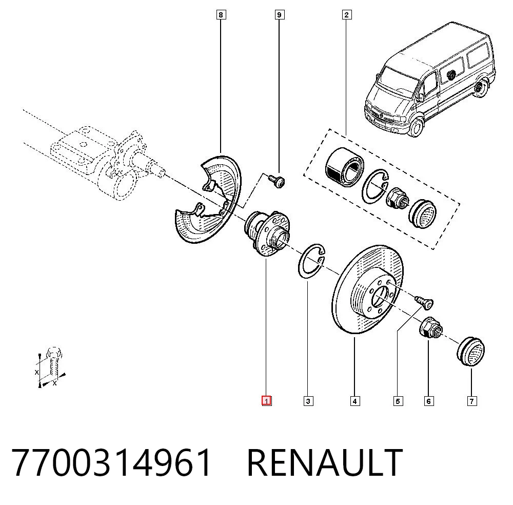 7700314961 Renault (RVI)