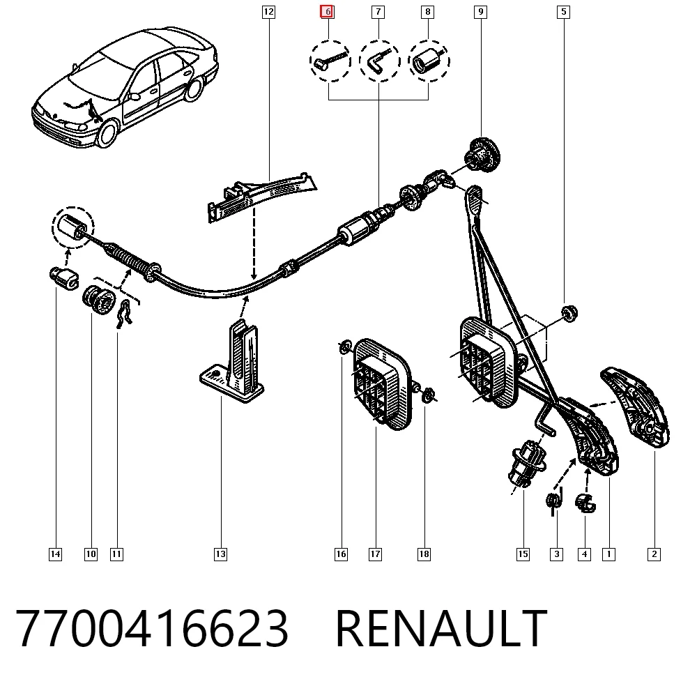  para Renault Clio I (BC57, 5357)