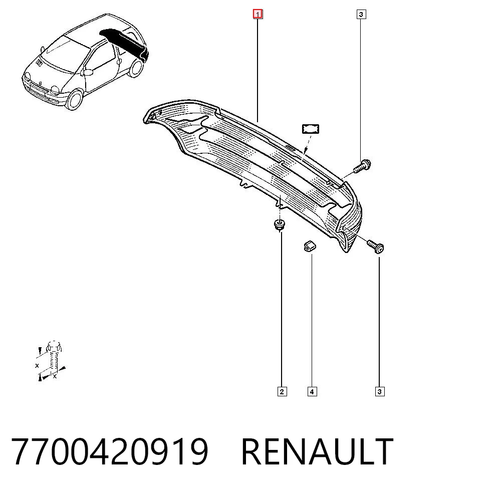 Pára-choque traseiro Renault Twingo I C06 ao melhor preço