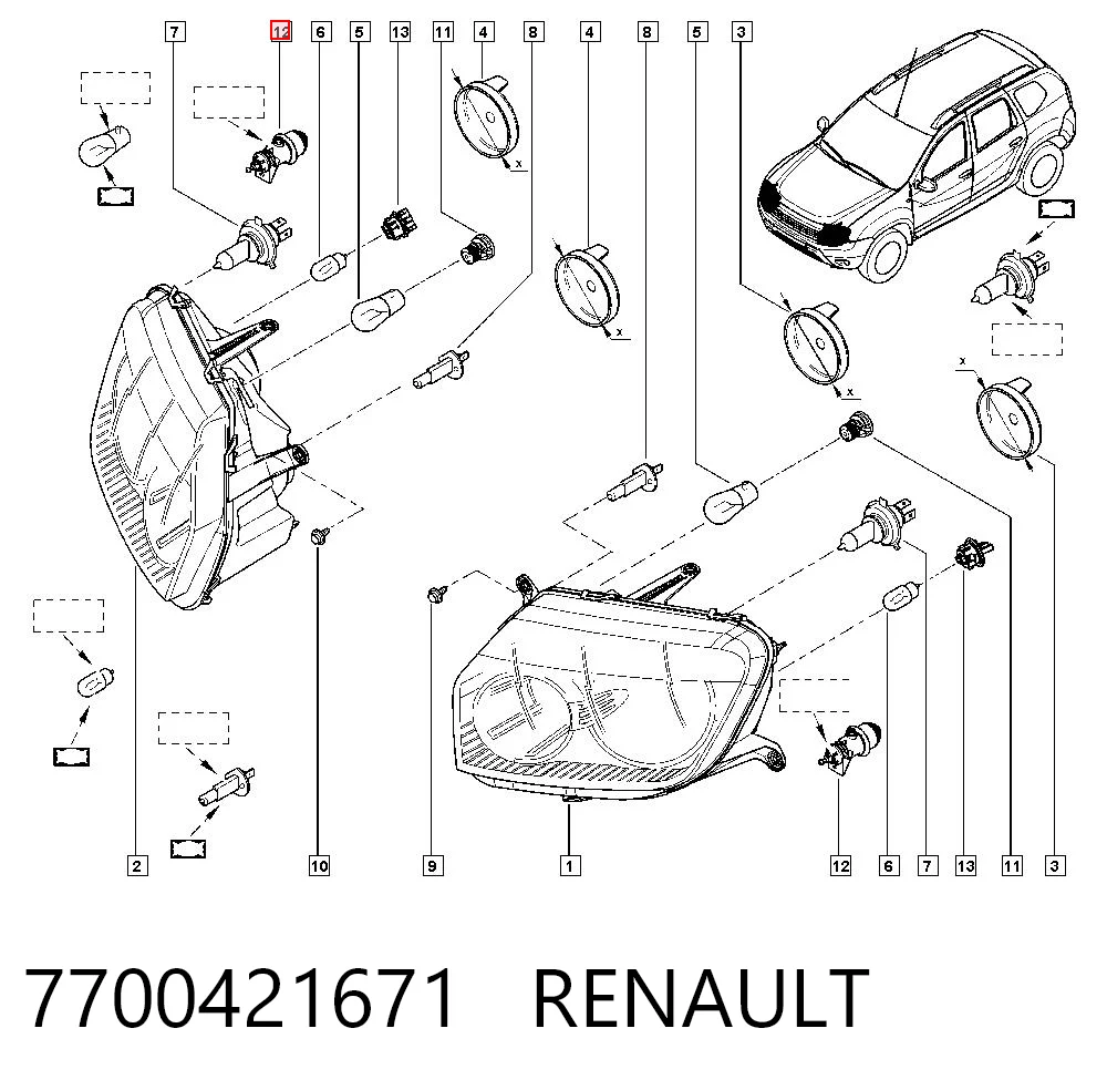 Compre Corretor da luz Dacia Sandero 1