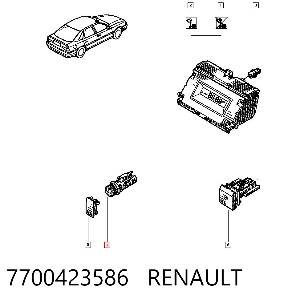 Acendedor de cigarros Renault 19 II B53, C53 ao melhor preço