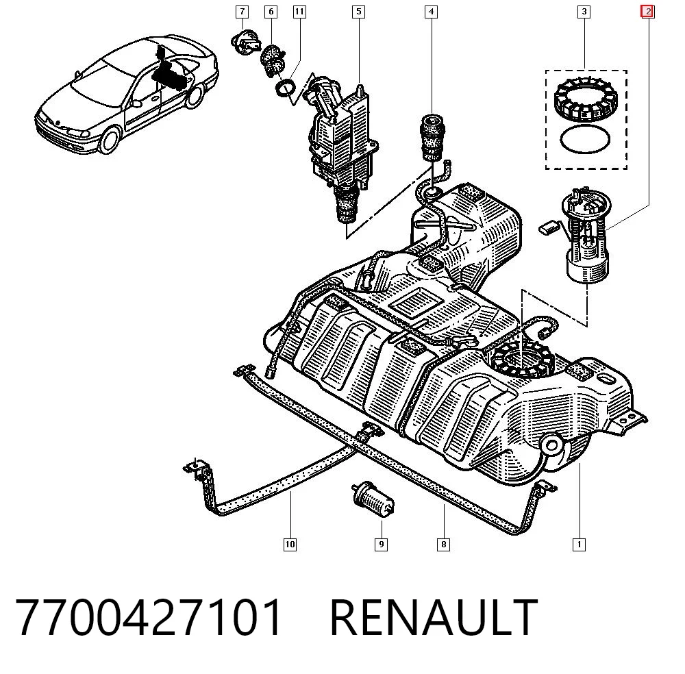 Compre Bomba de combustível elétrica submersível Renault Laguna 1