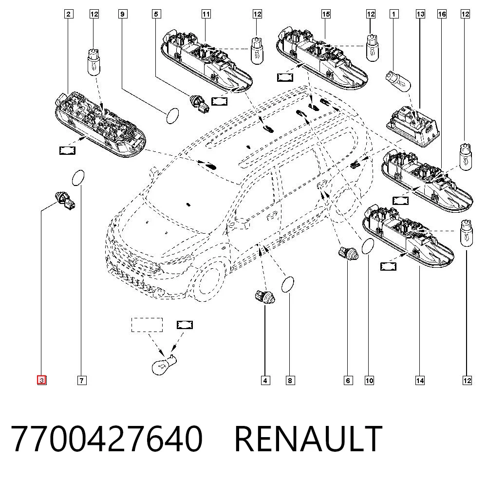 7700427640 Renault (RVI) Sensor de fechamento de portas (interruptor de fim de carreira)