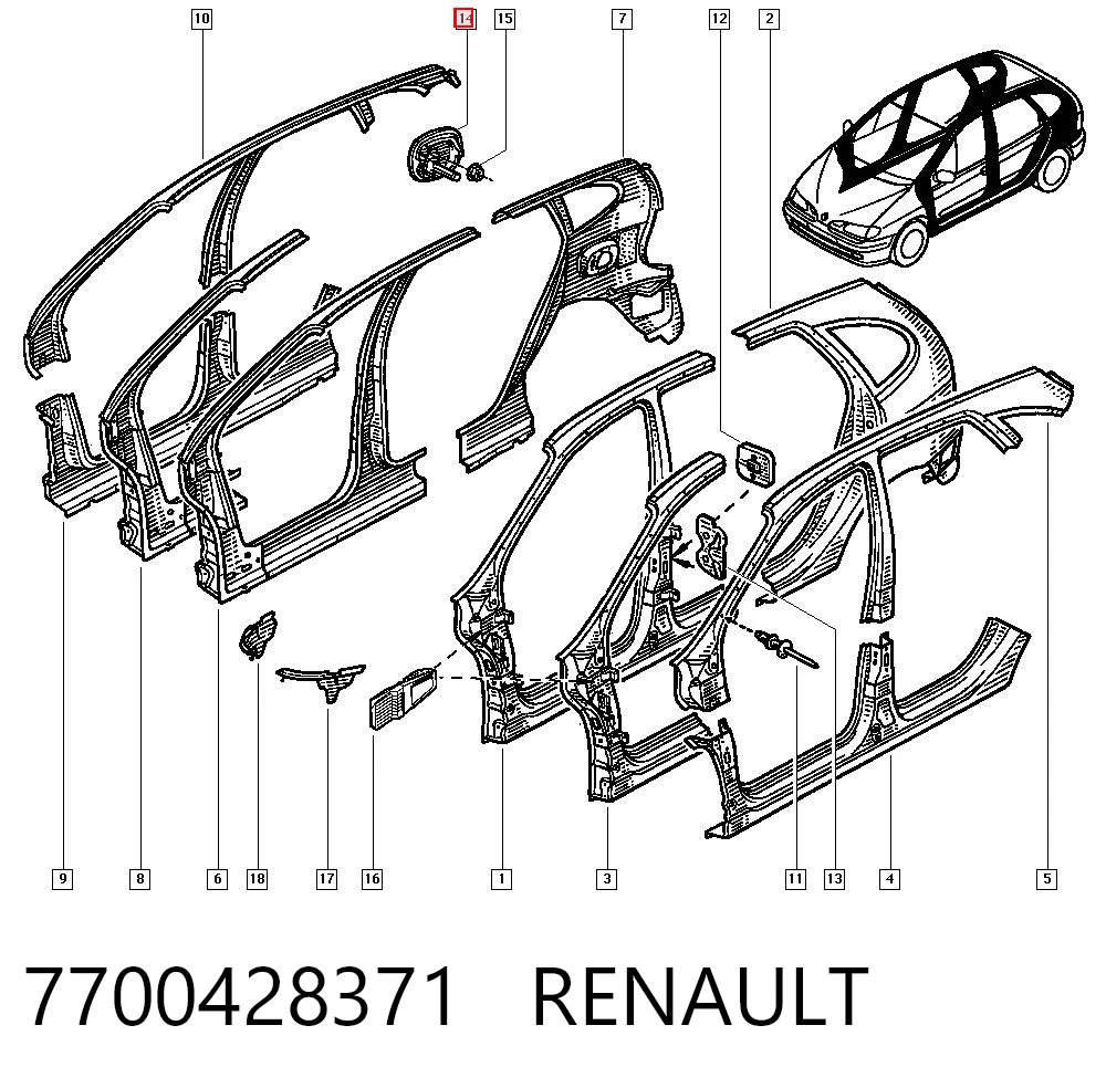7700428371 Renault (RVI) Alcapão do tanque de combustível