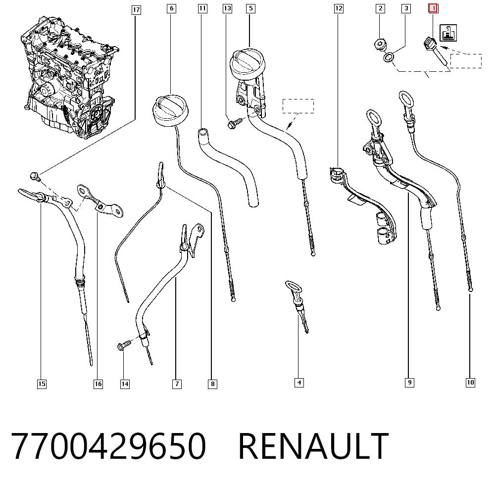 Sensor do nível de óleo de motor Nissan/Infiniti 8200670524