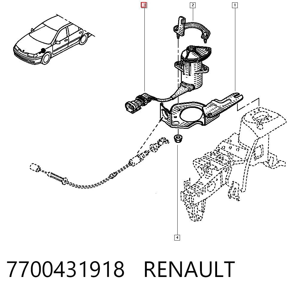 7700431918 Renault (RVI) Sensor de posição de pedal de acelerador (de gás)