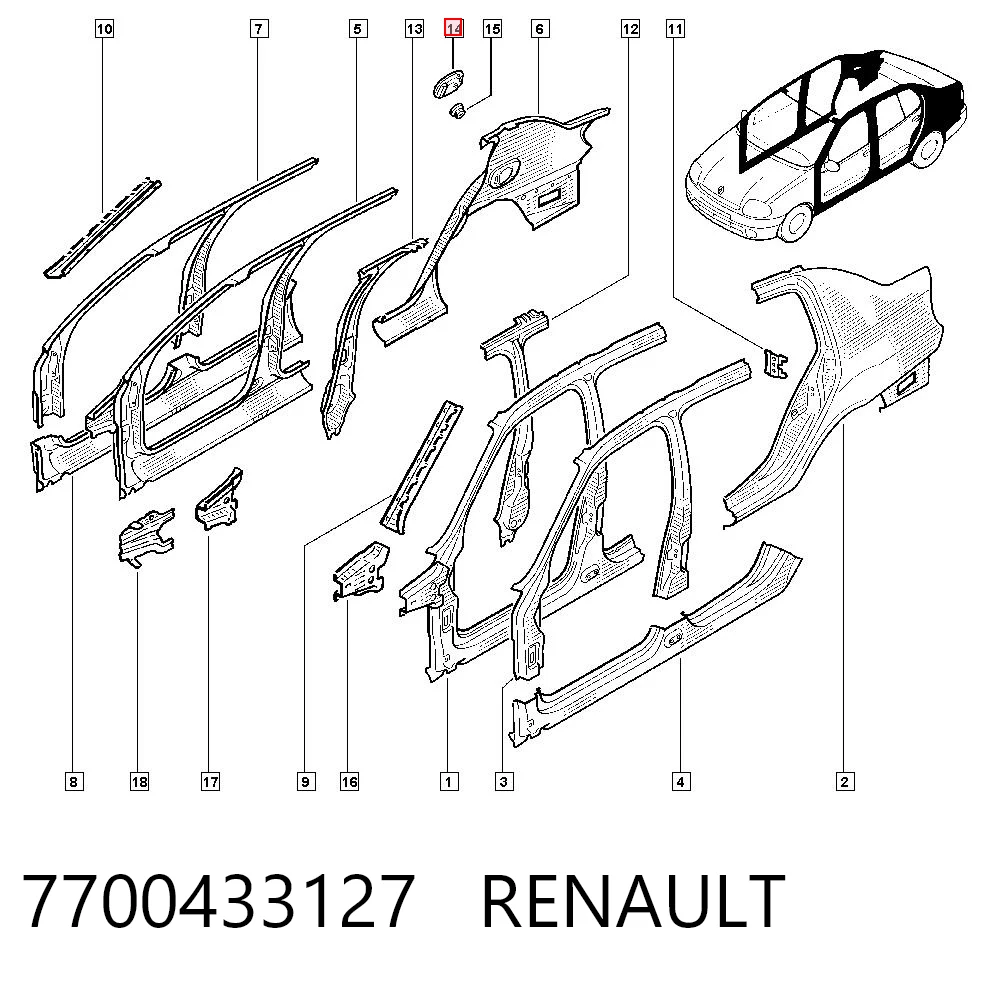 Alcapão do tanque de combustível Renault Clio SYMBOL sedan (LB0, LB1, LB2) (1998 - 2008) SYMBOL