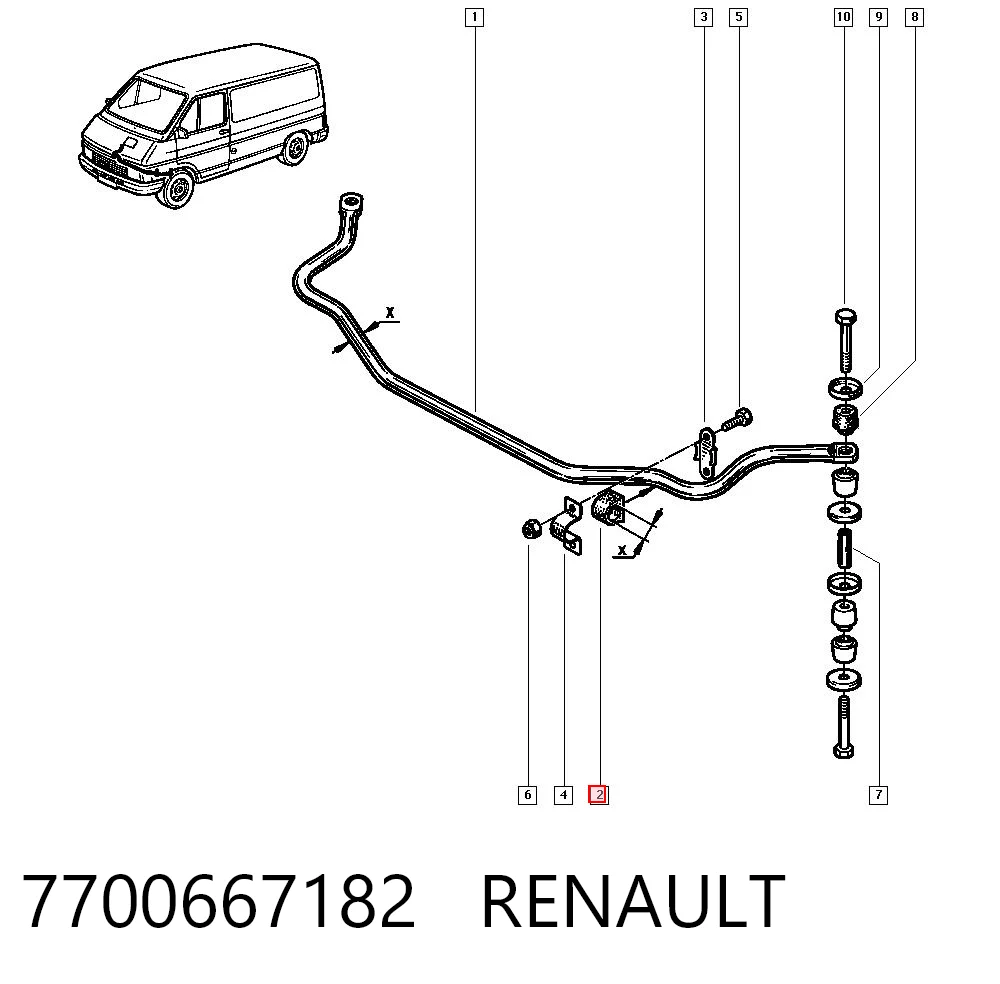 7700667182 Renault (RVI)