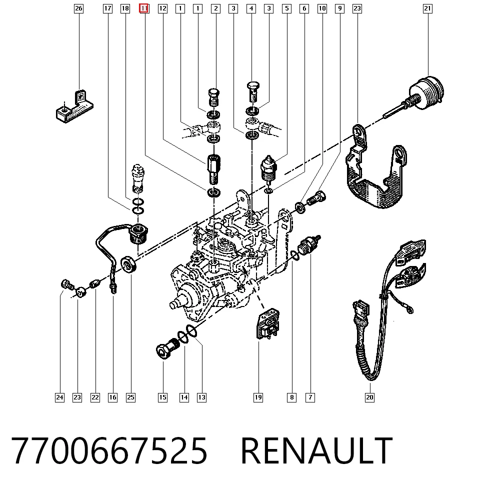 7700667525 Renault (RVI)