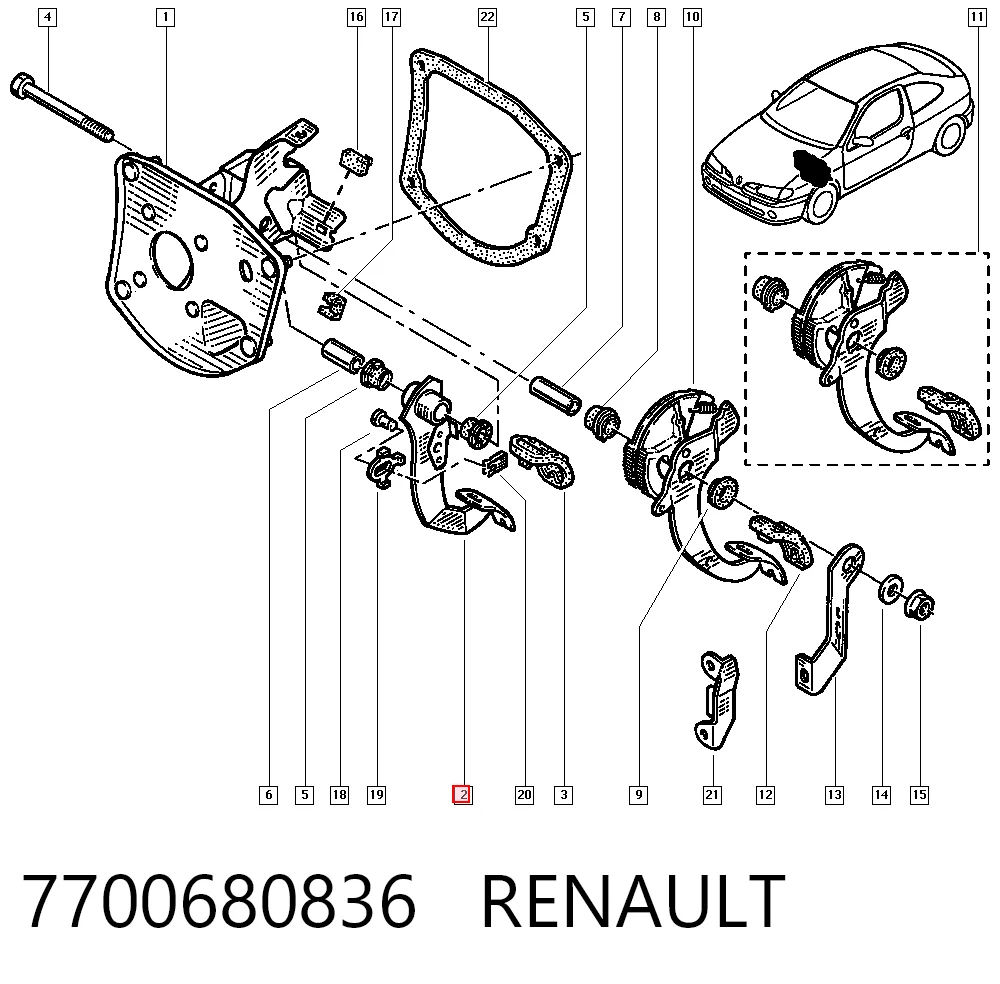 7700680836 Renault (RVI)
