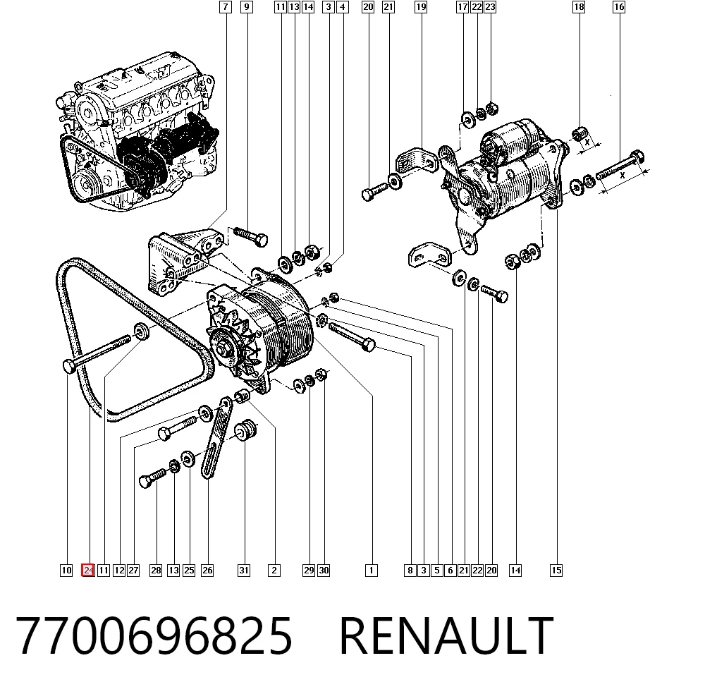7700696825 Renault (RVI)