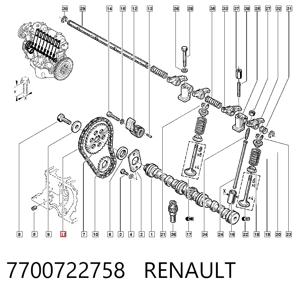 7700722758 Renault (RVI)