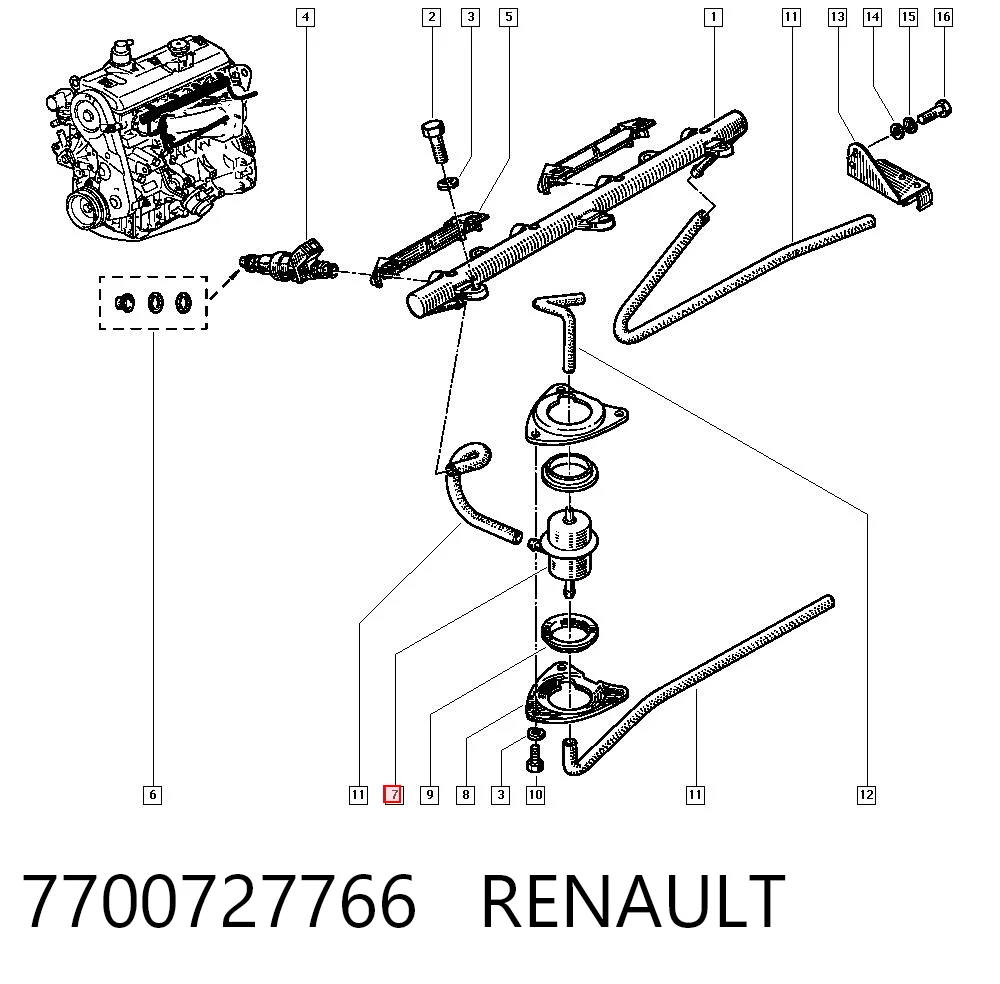 0815504 General Motors Sensor de pressão de combustível