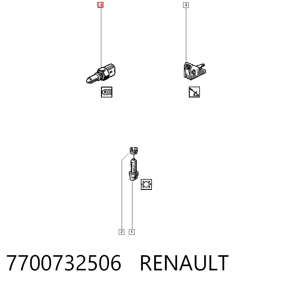 Compre Sensor de ativação das luzes de marcha à ré Renault 11 