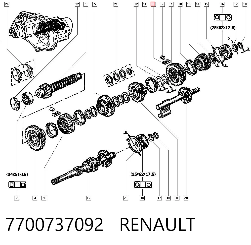 7700737092 Renault (RVI)