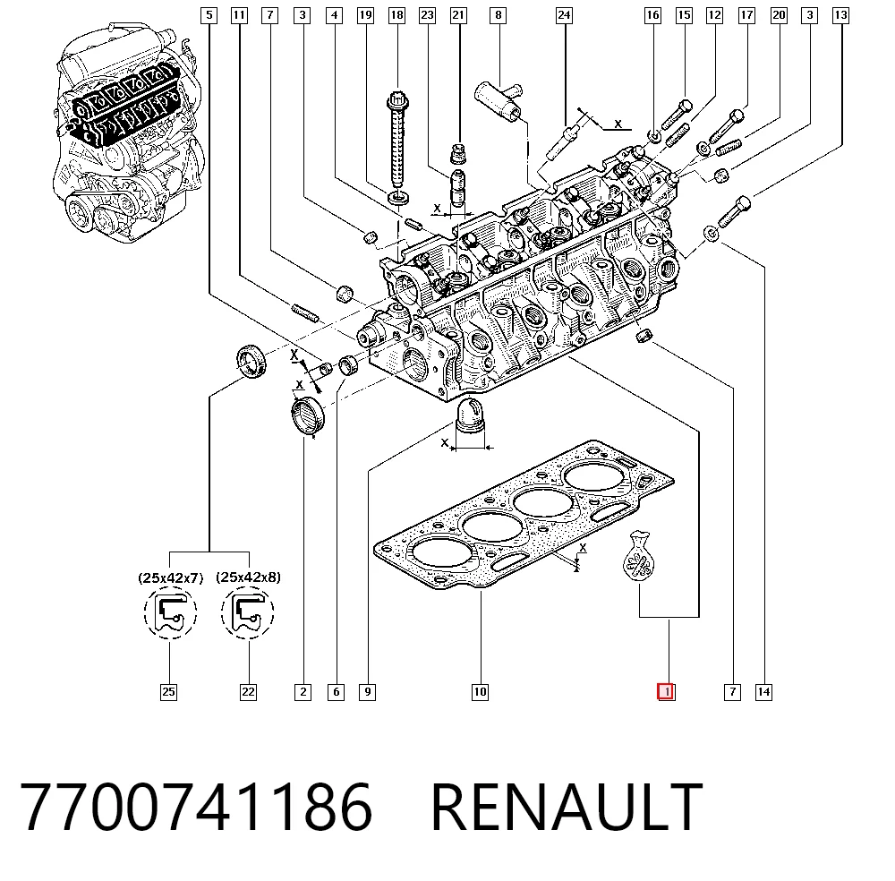 7700741186 Renault (RVI)