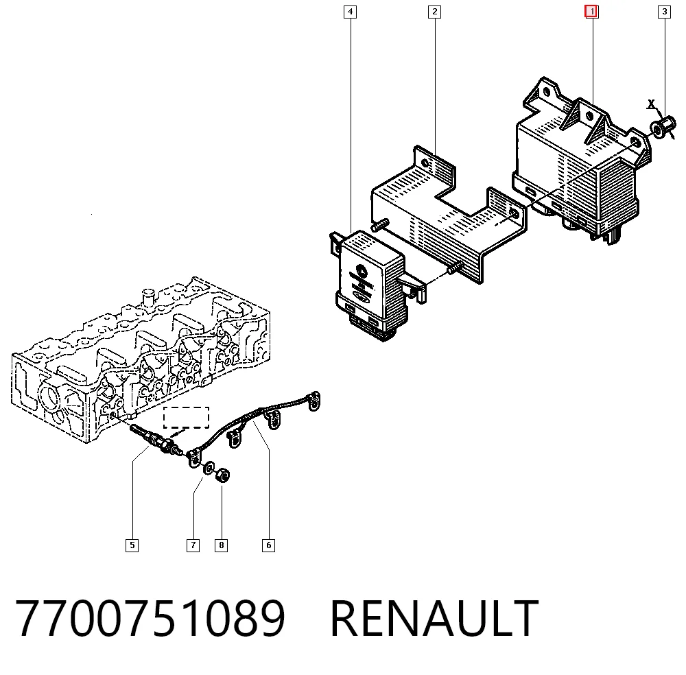 Relê das velas de incandescência para Renault Espace J11