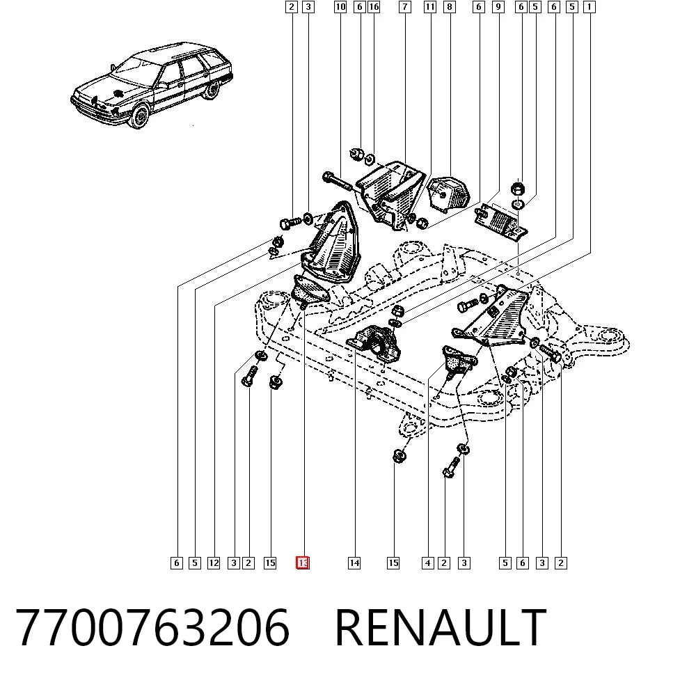 7700763206 Renault (RVI)