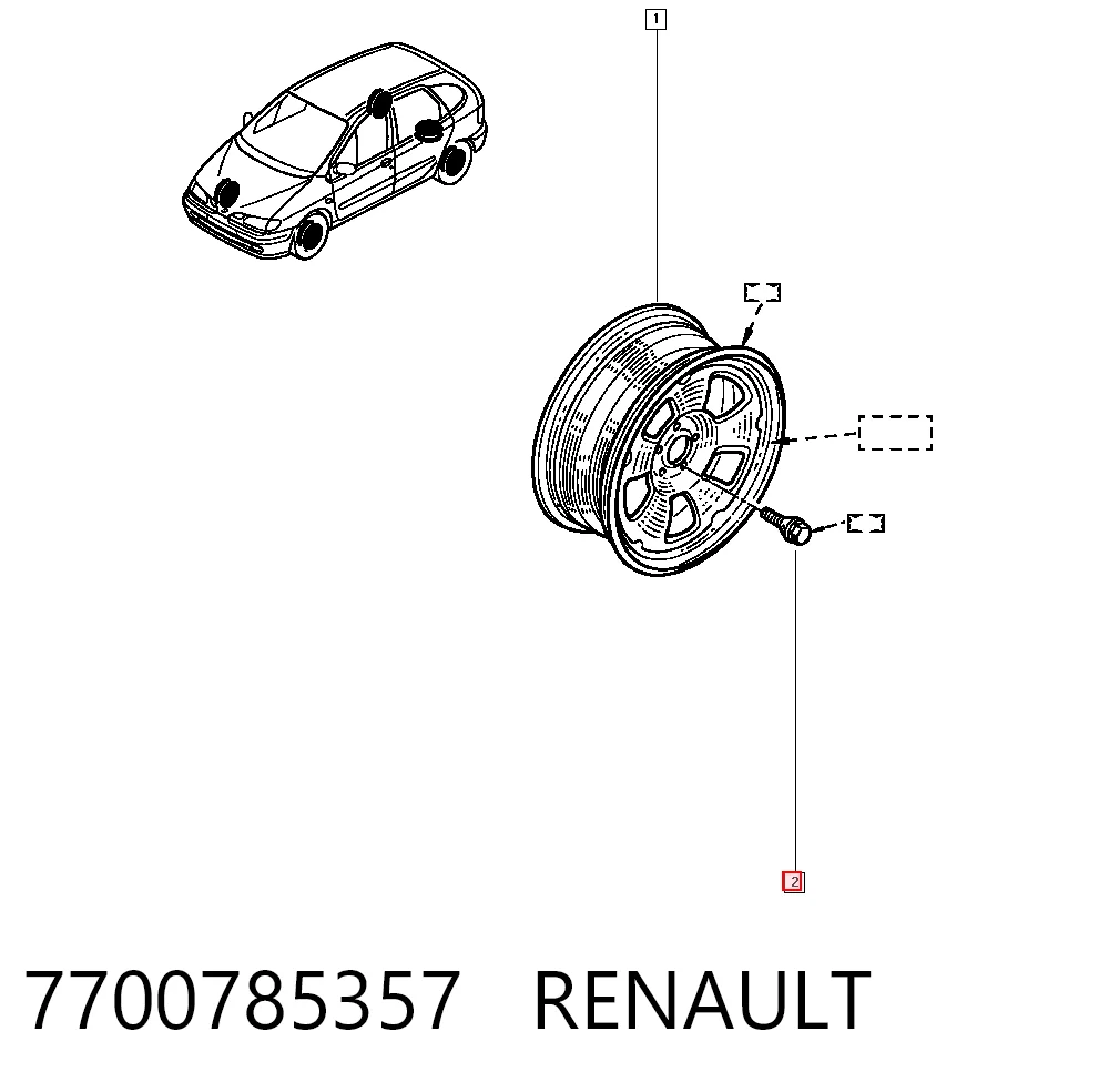 Compre Parafuso de roda Renault Espace 3