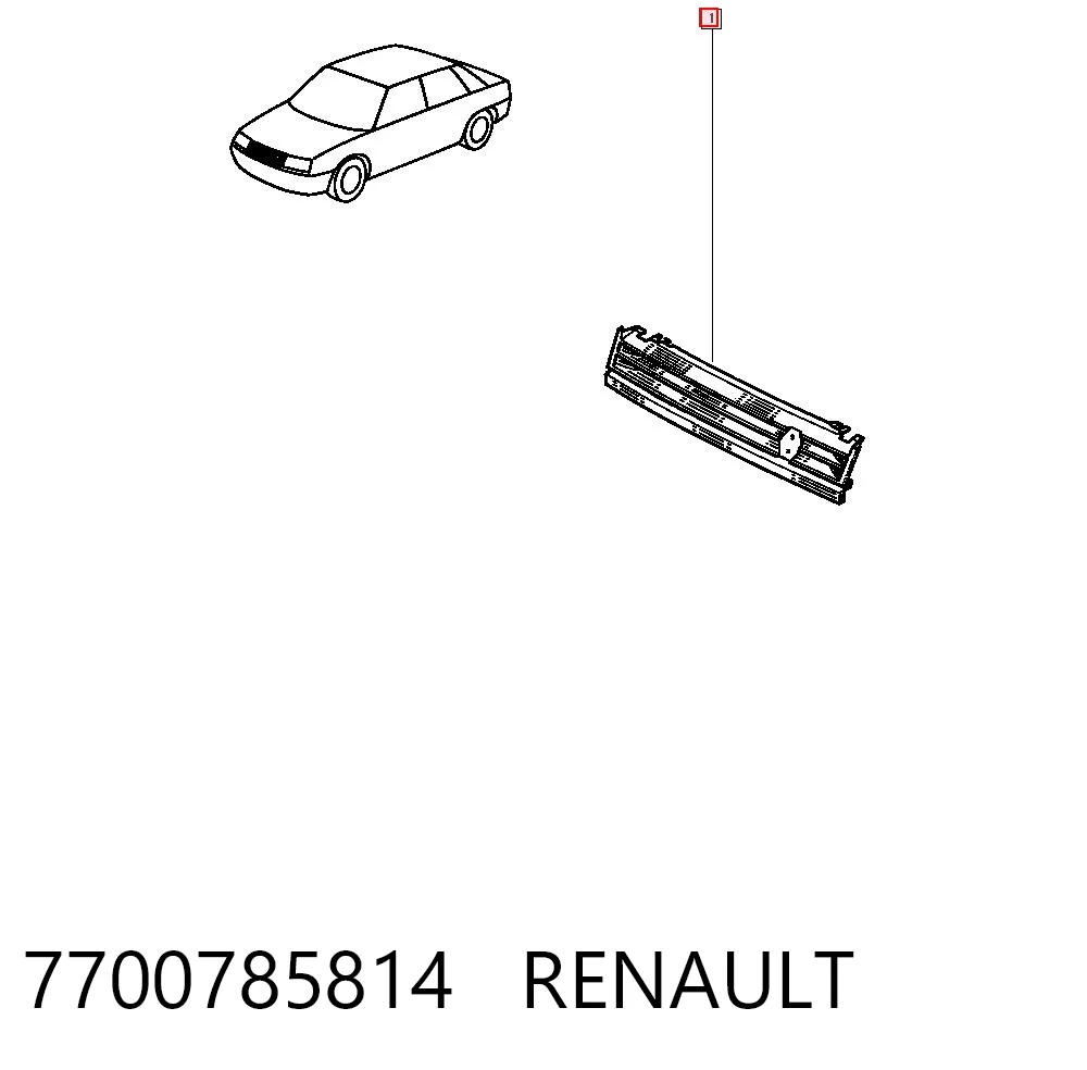 Grelha do radiador para Renault 21 L48