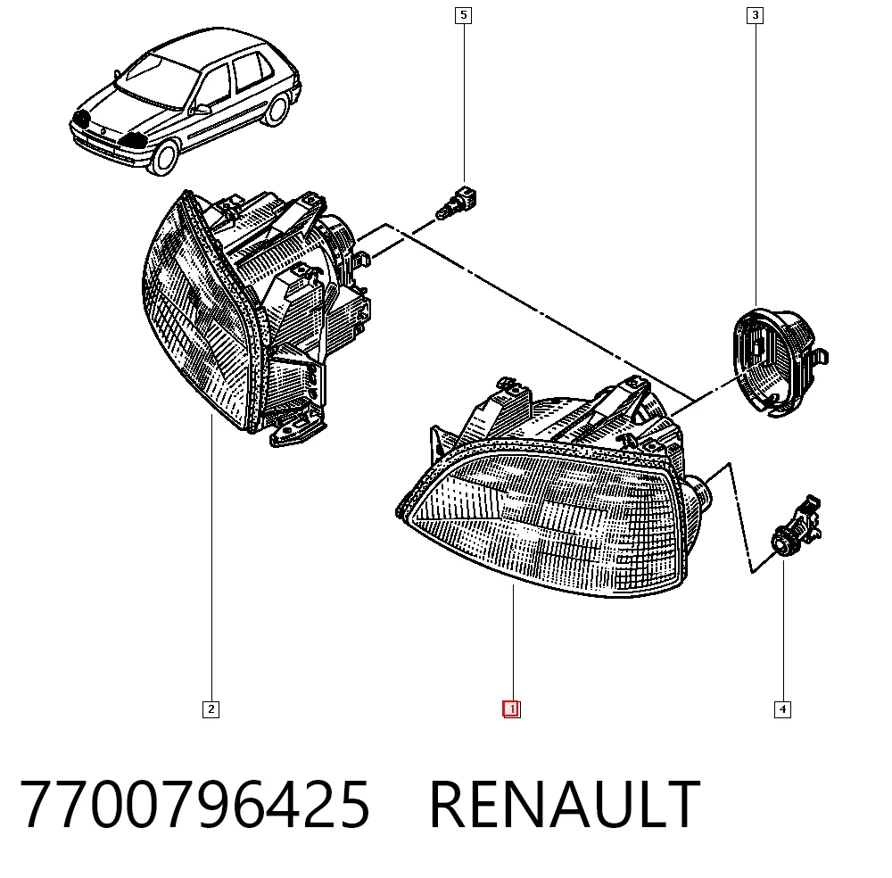 Compre Luz esquerda Renault Clio 1